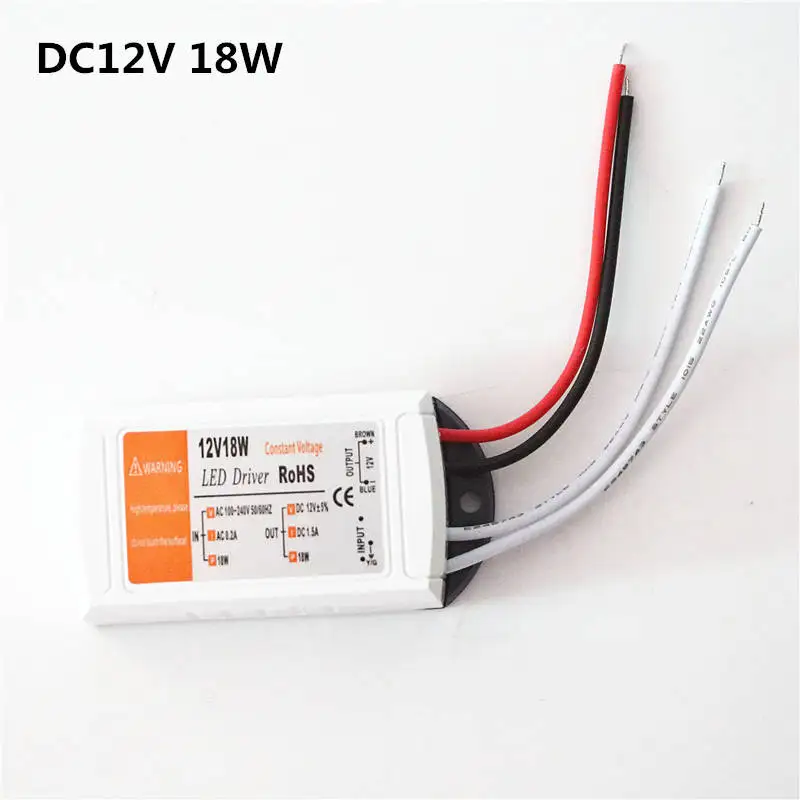 AC 110V 220V DC/DC 12V 1.5A 2A 4A 6A 8A блок питания светодиодной ленты 18W 28W 48W 72W фары для 100W Светодиодный драйвер адаптер Светодиодный трансформаторы системы освещения - Испускаемый цвет: DC12V 18W