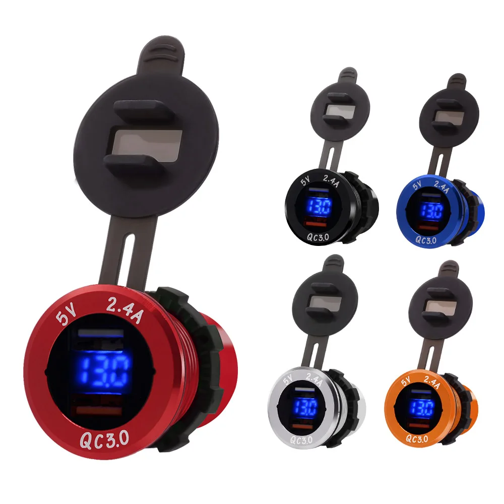 Автомобильная розетка WUPP QC 3 0 быстрое зарядное устройство двойной алюминиевый