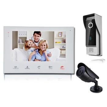 

HomefongWaterproof Doorphone/Doorbell Video Door Phone intercom 7 Inch Intercom Monitor 1 CCTV Camera and 1 Camera with Doorbell