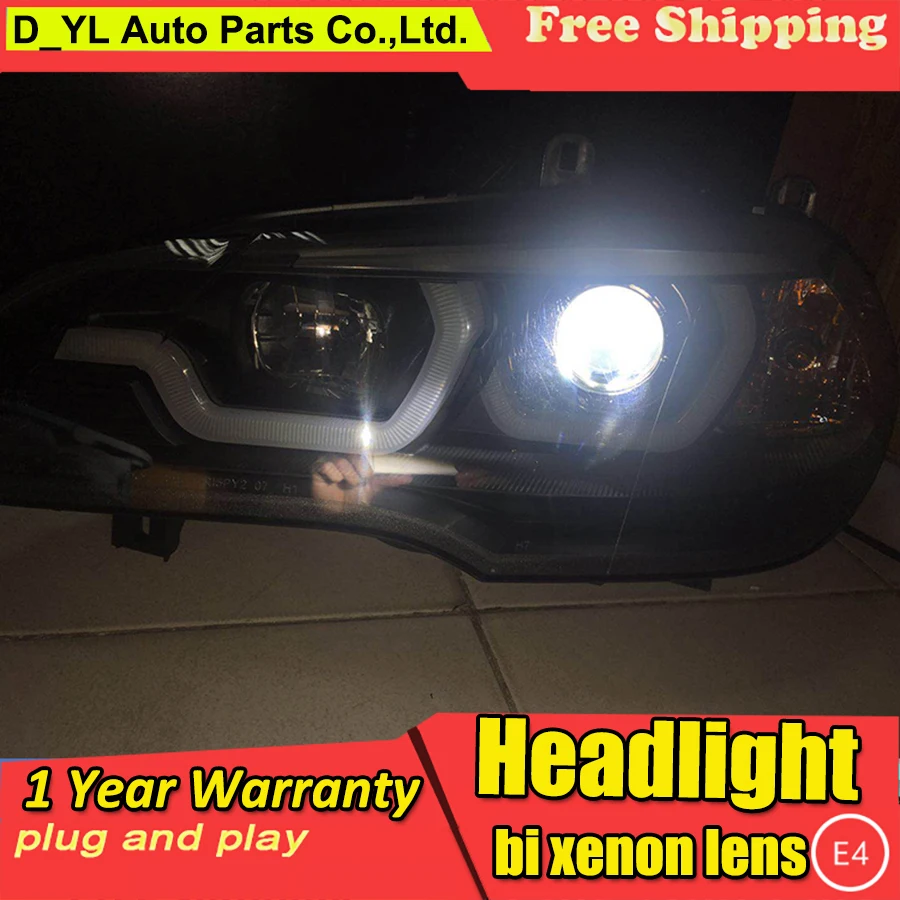 Чехол для стайлинга автомобиля BMW X5 E70 светодиодный ные фары 2007 2011 года передняя