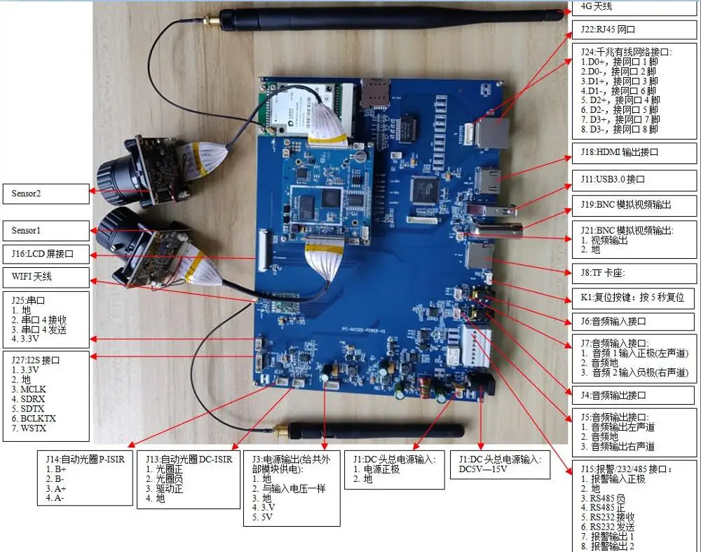 For Hess Hi3516AV200 Development Board - 6 million // Binocular / Fisheye Pictures HDMI 290/185 | Компьютеры и офис