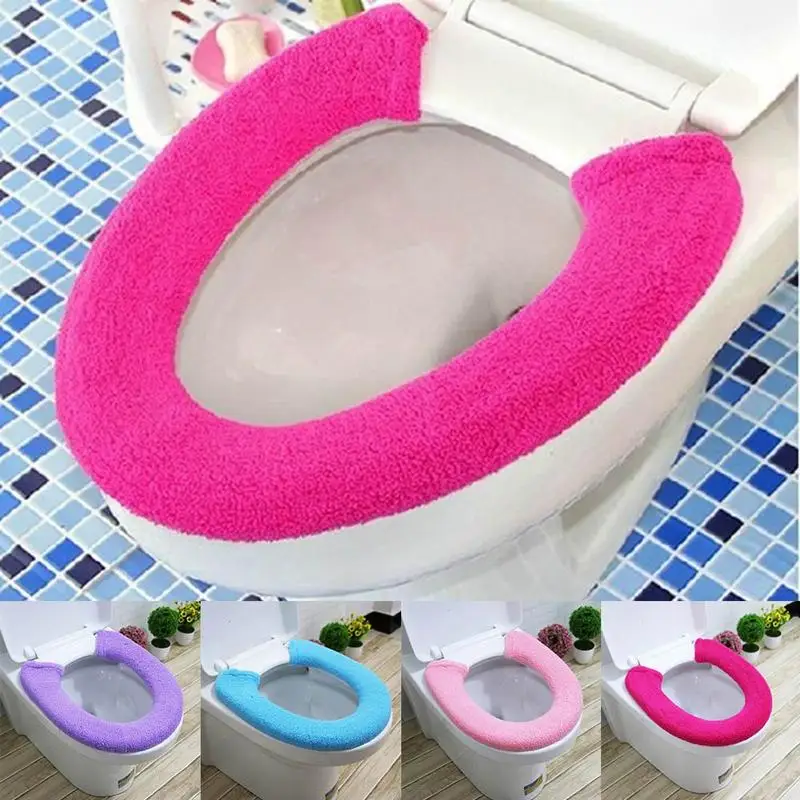 Super Comfortable Coral Bathroom Toilet Seat Cover Washable Closestool