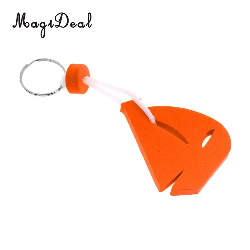 MagiDeal Yachting Boating Floating Key Chain Key Ring Keyring - Sailing Boat Orange/Yellow/Red
