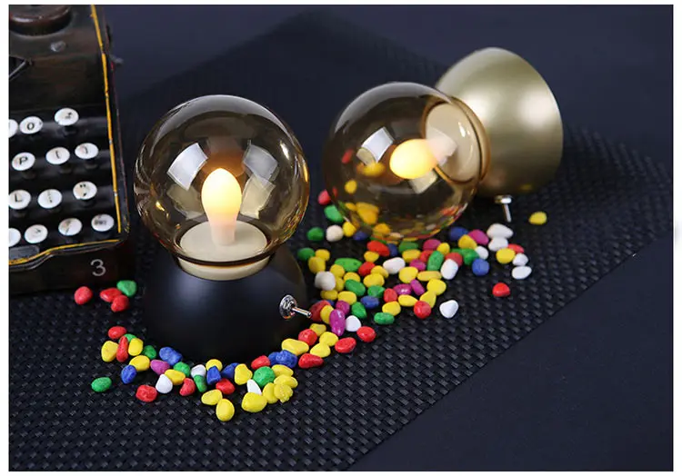 DE.SOUL Night Lights LED Flame Lamps  Rechargeable  Lamps  Lighting Bedroom Lamp Night Light Color Change Night lamps  Gift (5)