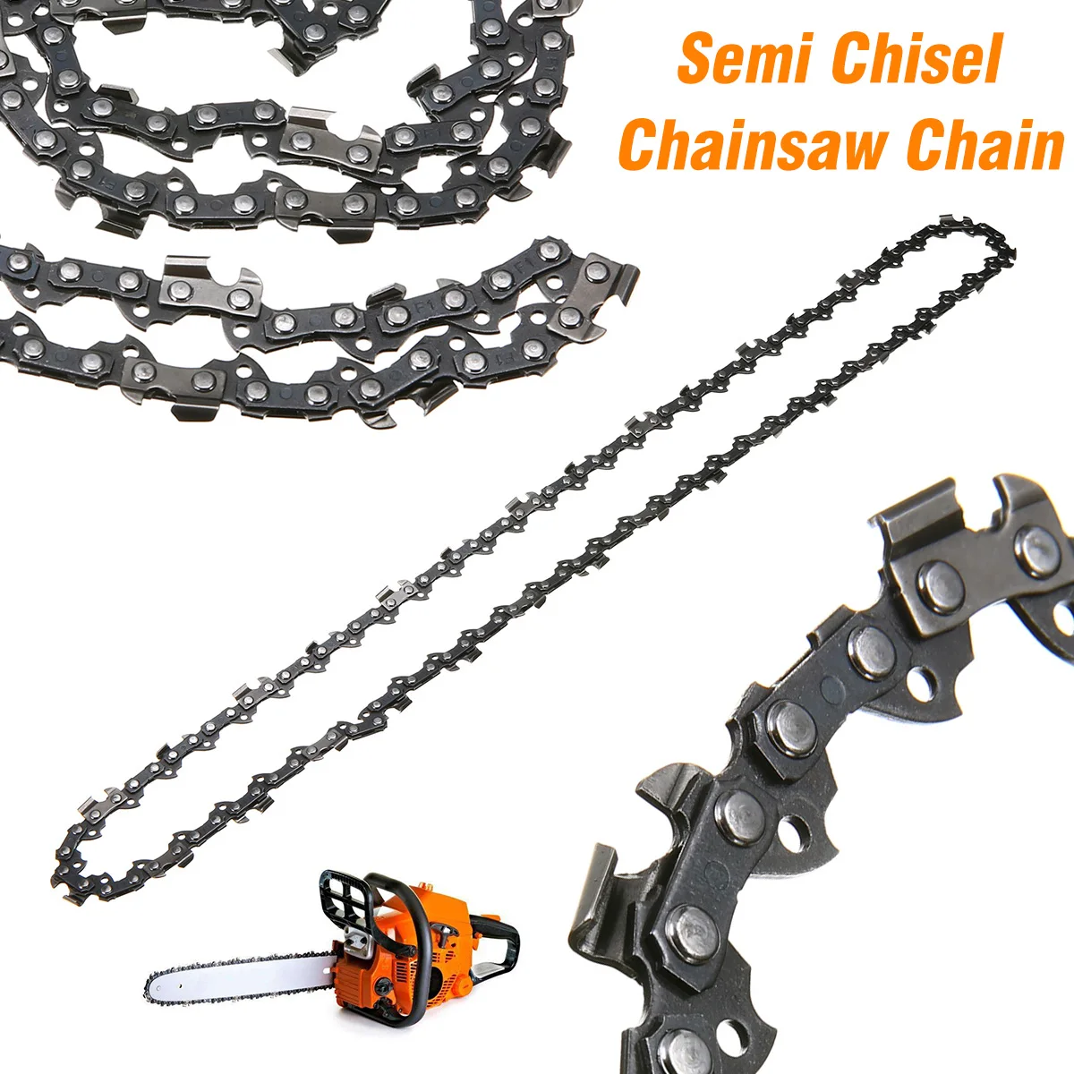 18 inch Semi Chisel Chainsaw Chain  3/8 0.050" 62DL Saw Chains Blade For Garden Cutting Machine Part