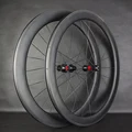 High End T700 Carbon Straße 50mm Klammer Laufradsatz Super Große Leistung Laufradsatz Gerade pull AERO Speichen-in Fahrrad-Rad aus Sport und Unterhaltung bei