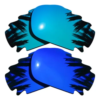 

(Blue+Purple Mirrored Coating)2-Pairs Polarized Replacement Lenses for Jawbone Vented/Racing Jacket 100% UVA & UVB Protection