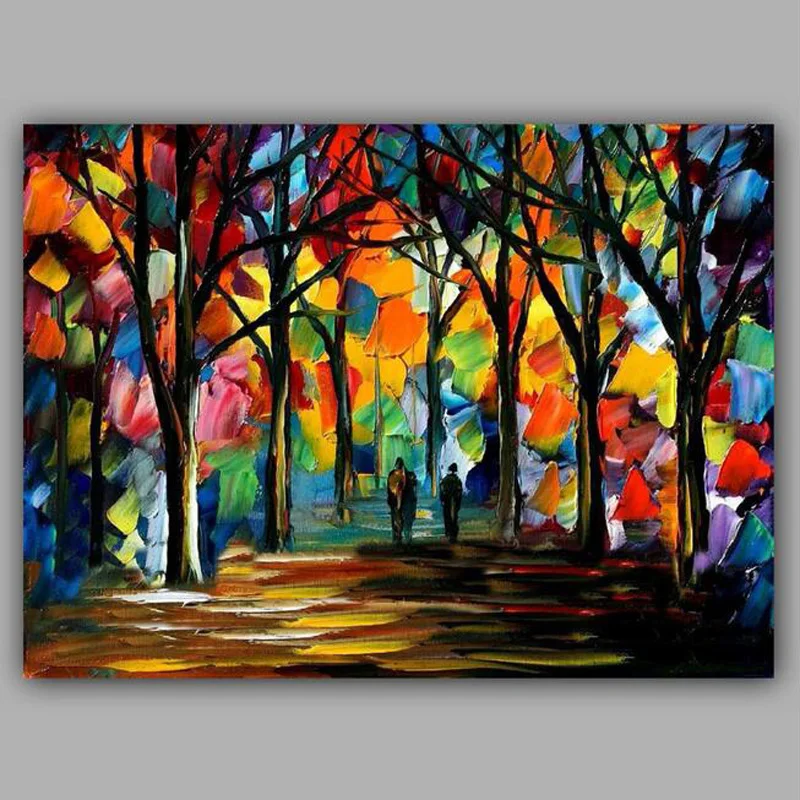 

Palette Knife Forest Pure Handmade Design Landscape Decorative Wall Pictures Oil Painting Canvas Art Home Decor
