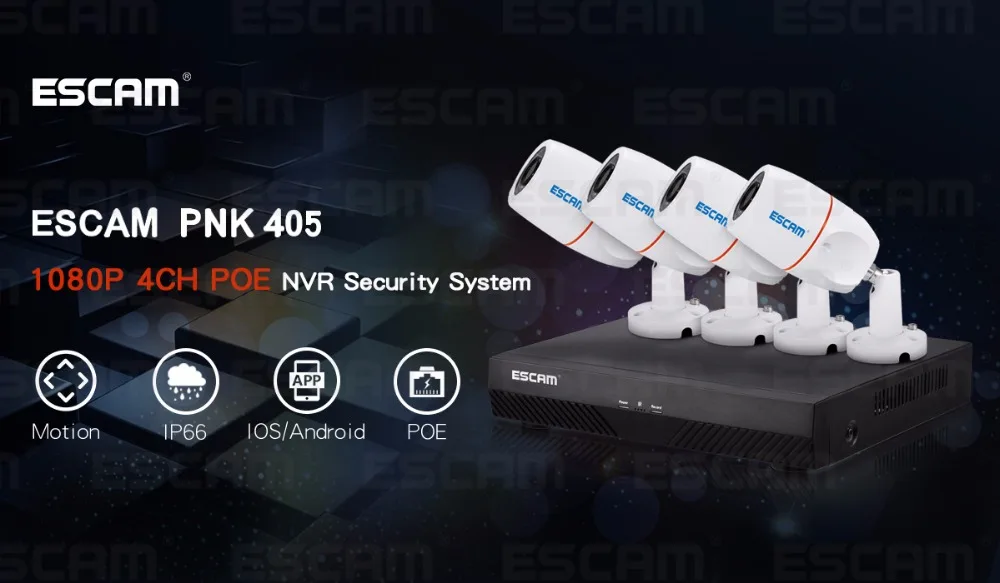 Outdoor IP66 Waterproof 4CH POE NVR CCTV Security System Kits ONVIF 2MP 1080 Bullet Camera With IR Night Vision Motion Detection Outdoor IP66 Waterproof 4CH POE NVR CCTV Security System Kits ONVIF 2MP 1080 Bullet Camera With IR Night Vision Motion Detection