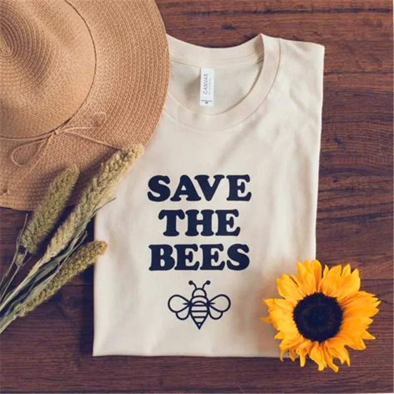 2019  Save the Bees Graphic Tee, Honeybee Tee, Bumble Bee Shirt, Beekeeper Shirt, Bee Lovers, Save the Bee, Beehive, Honey, Shirts, Bees, Bee Gift  _ Pretty - 1 (1)