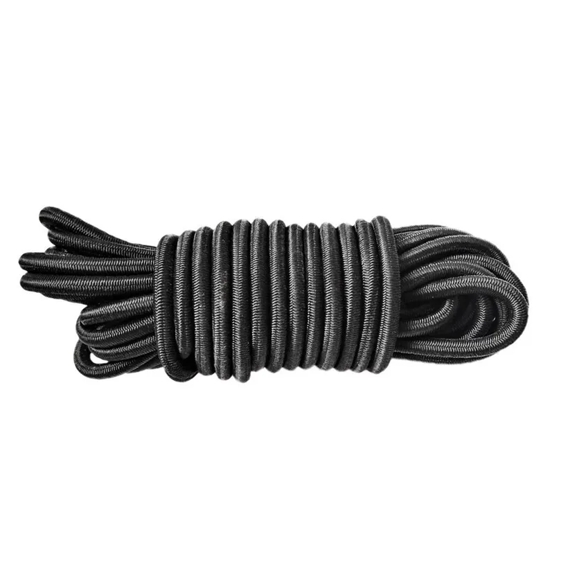 Black Multifunctional Strong Rubber Elastic Bungee Shock Cord Rope 5mmx2m 