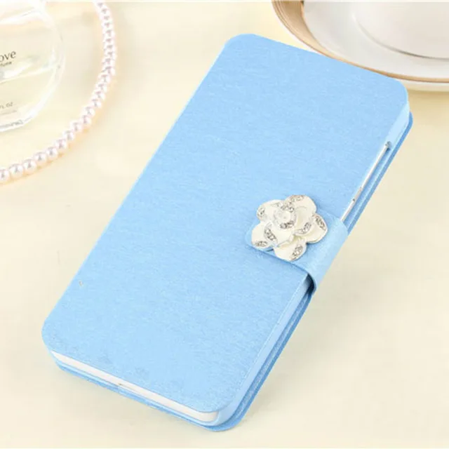 For Huawei G510 Luxury Wallet PU Leather Case Cover For Huawei Ascend G 510 Case Flip Cover Phone Bag with diamond buckle