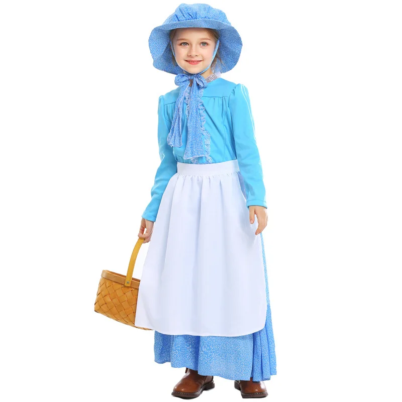 

Child Girl Maid Princess Cosplay Costume Kids Fairy Story Stage Performance Costumes Party Carnival Halloween Christmas