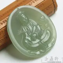 Высококачественные товары, высококлассная яшмовая Гуаньинь подвеска, мужские деньги, естественный нефритовый нефрит, подвеска, коллекция