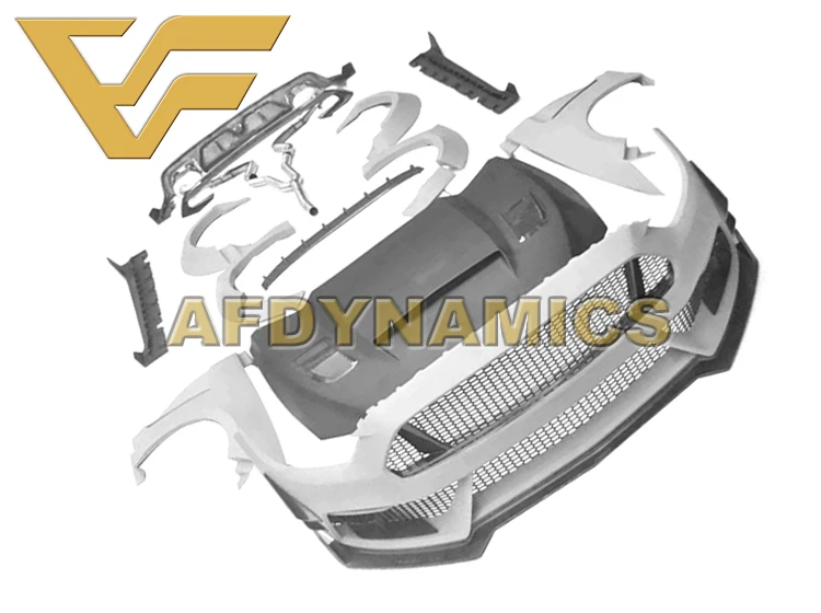 15-17 Mustang AFD-CST FRP или половина углерода Widebody полный комплект тела с капюшоном