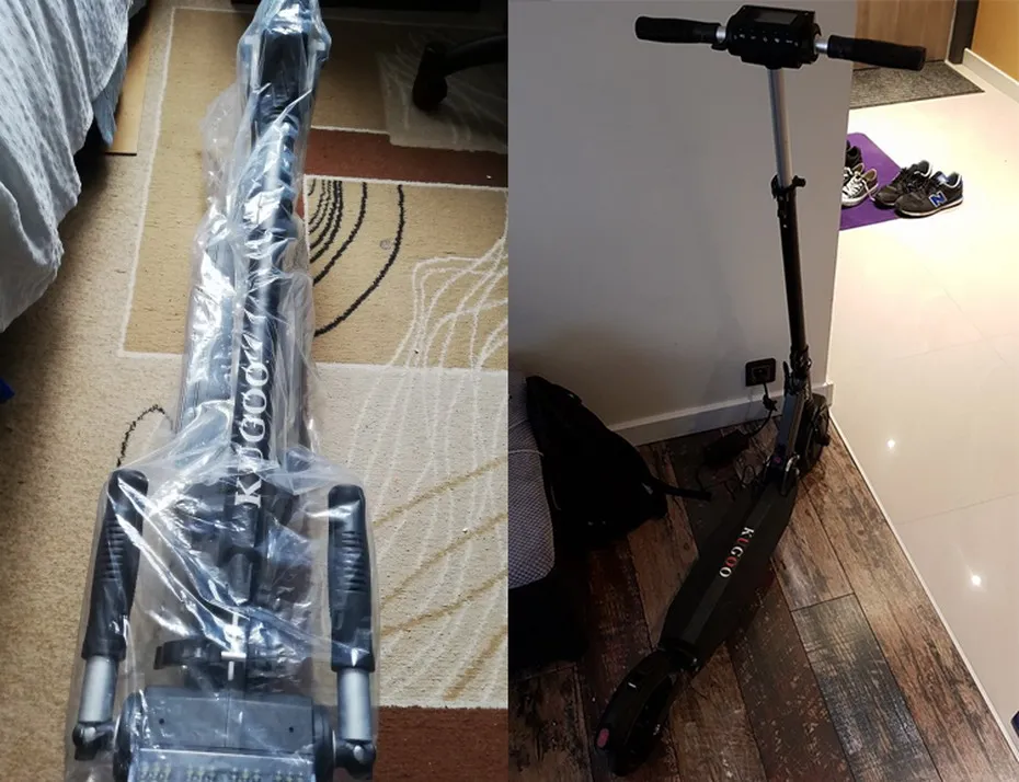 Clearance [Europe Stock] KUGOO S1 Folding Electric Adult Scooter 350W Motor LCD Display XIAOMI 8.5 Inches M365 e Scooter PK Ninebot 14
