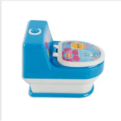 Синий Автоматический для туалета модели обучающие игрушки для детей игровой дом игрушки бытовая техника Моделирование игрушки подарки