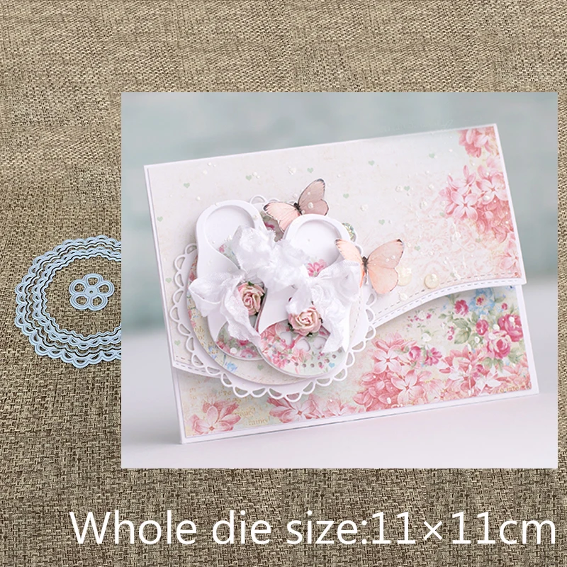 

New Design Craft Metal Cutting Dies new 5Pcs Lace flower frame decoration Scrapbooking Album Paper Card Craft Embossing Die Cuts