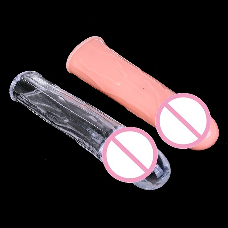 Мужской увеличивающий мужской Т-образный презерватив для увеличения пениса, кольцо для пениса, рукав для мужчин, спрей для задержки, массажер для клитора, вибрирующее кольцо, украшения для тела
