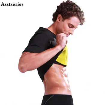 

Shapers Men Compression Slimming Shirt Short Neoprene Waist Trainer Vest Slimming Corset body Shaper Stretch Shapewear