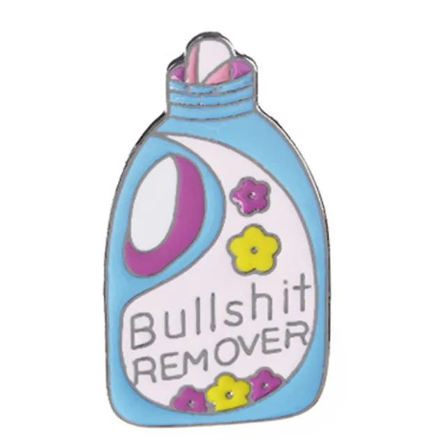 1Pc Pins And Brooches Bullshit Remover,XX Repellent Funny Detergent