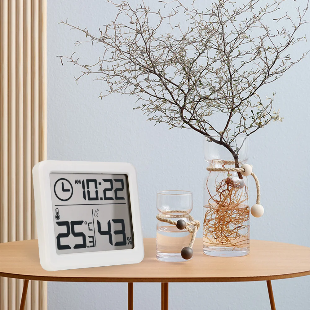 

Multifunction Thermometer Hygrometer Automatic Electronic Temperature Humidity Monitor Clock 3.2inch Large LCD Screen