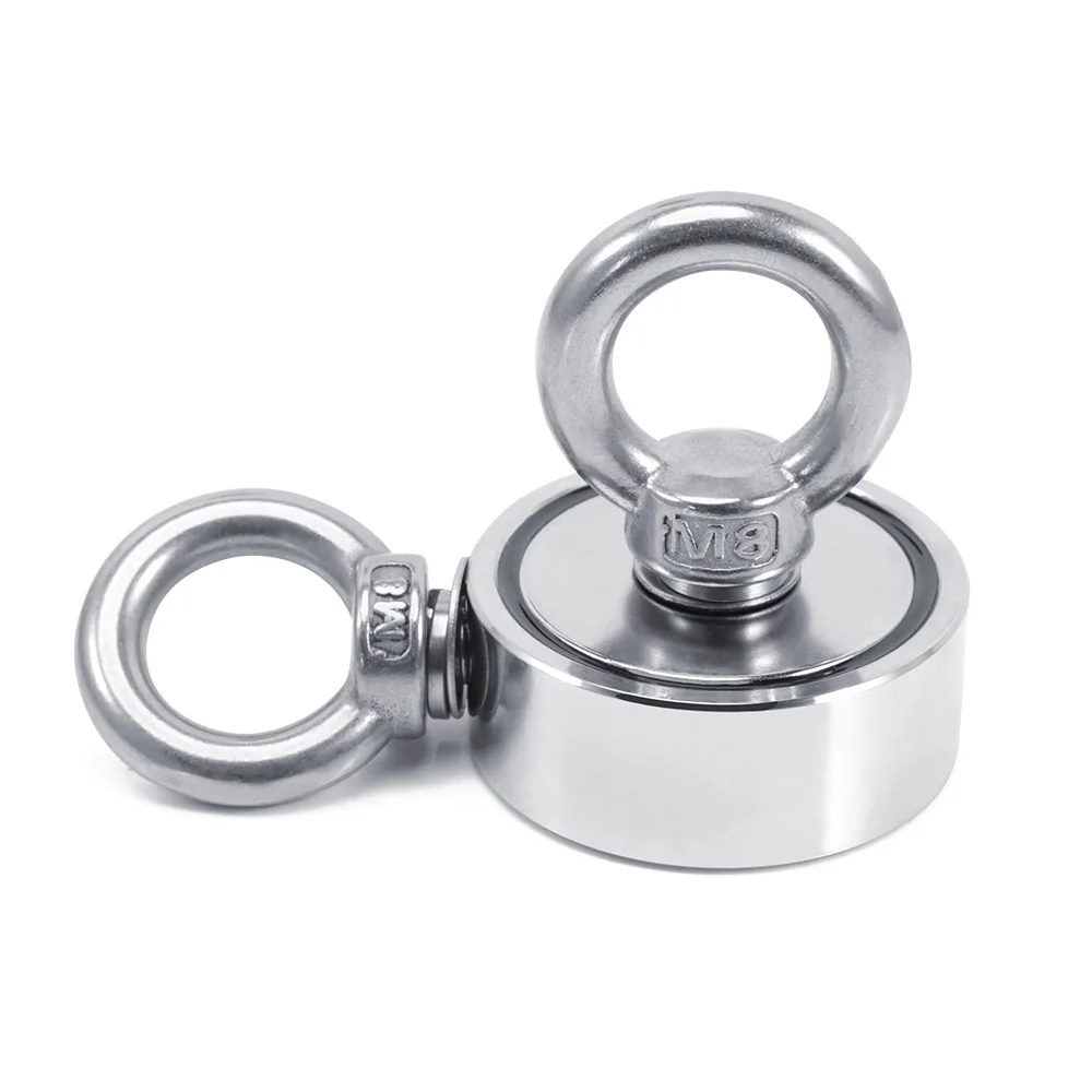 

300kg 400kg 600kg Strong Powerful Neodymium Magnet Round Hook Salvage Magnet Sea Fishing Holder Pulling Mounting