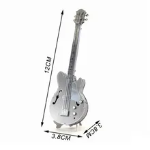 3pcs/lot 3D Metal Puzzles Bass DIY Model Musical Instrument Band Toys High Quality With Retail Box Education Toys 12*3.8*3.8cm