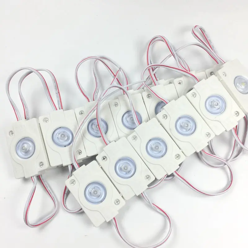 100 шт./лот 1,5 w DC12V светодиодный модуль 3030 SMD с выпуклая линза водонепроницаемый blacklight Супер яркий рекламный освещения Бесплатная доставка