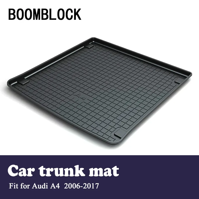 

BOOMBLOCK For Audi A4 B8 2006-2017 Waterproof Anti-slip Car Trunk Mat Tray Floor Carpet Pad Protector Auto Accessories