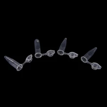 50 шт. 1,5 мл прозрачные белые печатные пластиковые центрифужные трубки с прикрепленными колпачками лабораторные принадлежности Доступное круглое дно