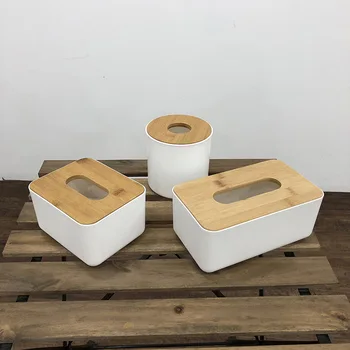 

Home decorations,office,restaurant tissue boxBathroom bamboo and wood tray,Simple living room bamboo cover toilet paper box