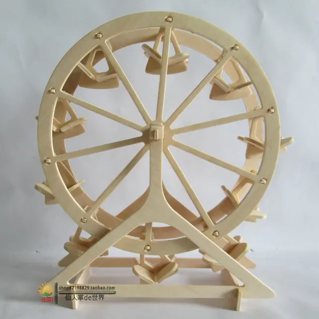 wooden ferris wheel 3D DIY puzzle building model assembling toys for