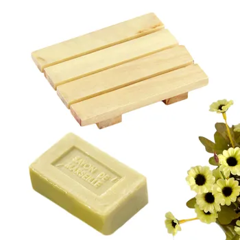 

8 * 7 cm Natural Wood Wooden Soap Dish Storage Tray Holder Bath Shower Plate Support Tray Shower Plate Wash Soap Bath