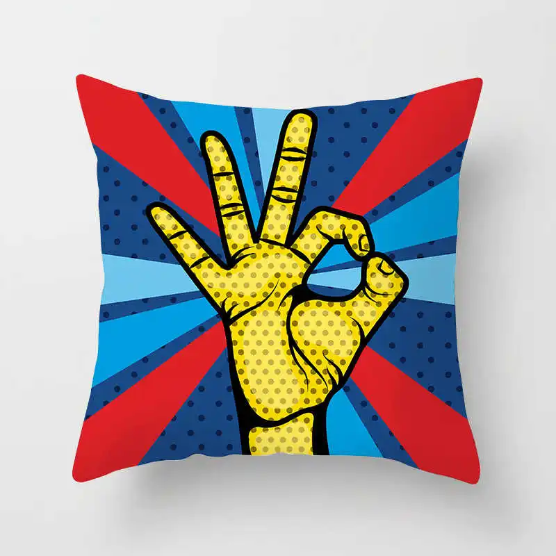 heart five star dot triangle flag balloon cushion cover (7)