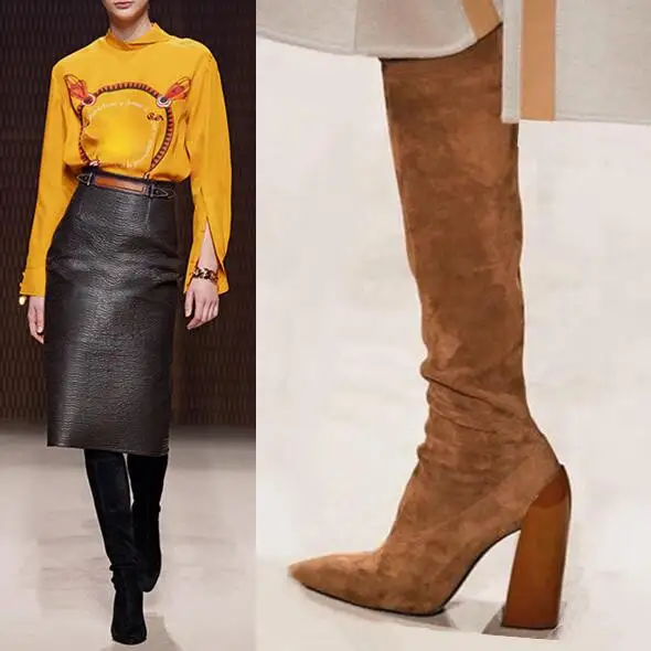 knee high boot heels outfit