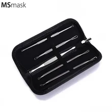 

5Pcs/Set Acne Extractor Blackhead Remover Tweezers Needle Tools blackhead black dots cleaner face cleaning tool clean face