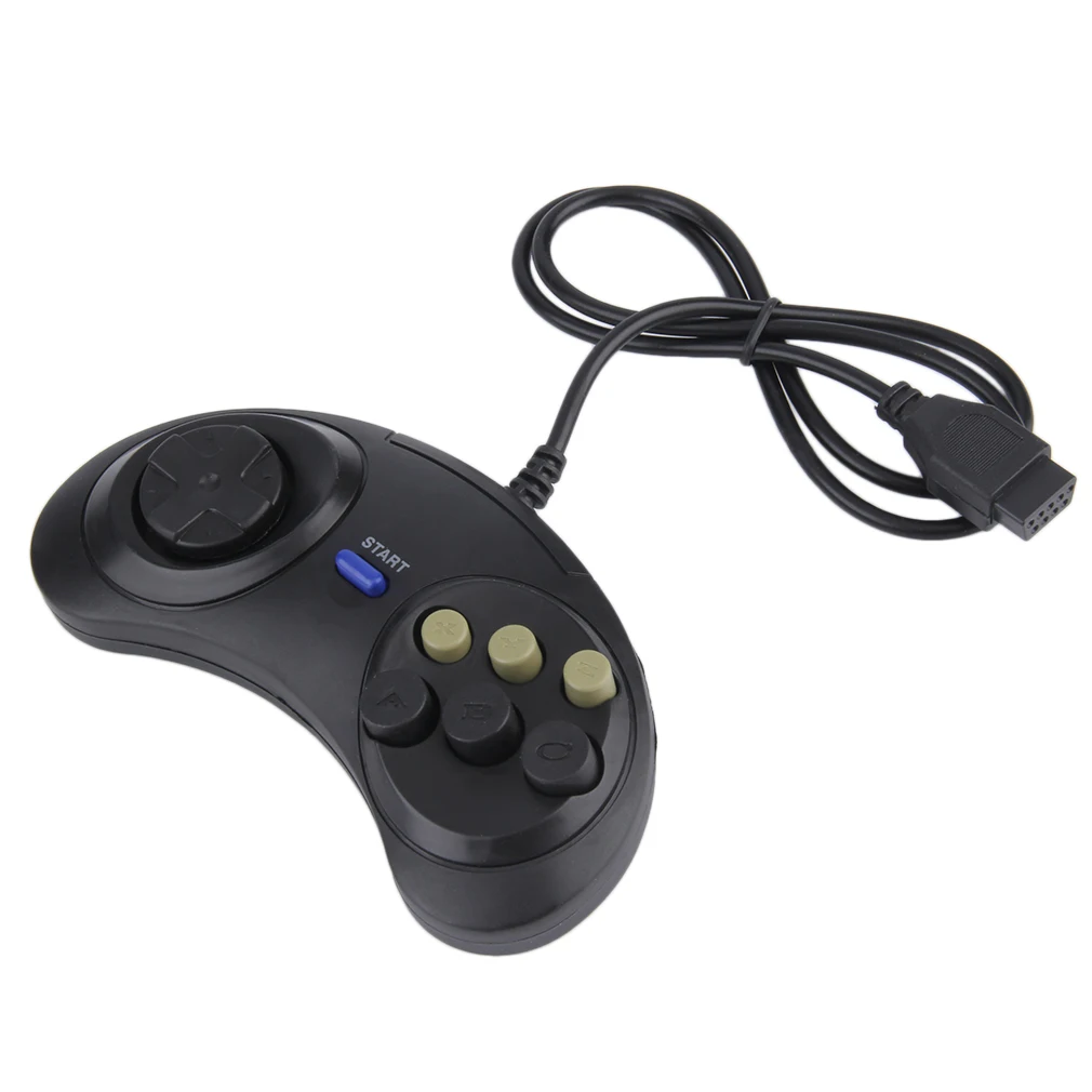 Лидер продаж! Шесть Buttoms игра ручка Command Pad пластиковые аксессуары для sega Megadrive