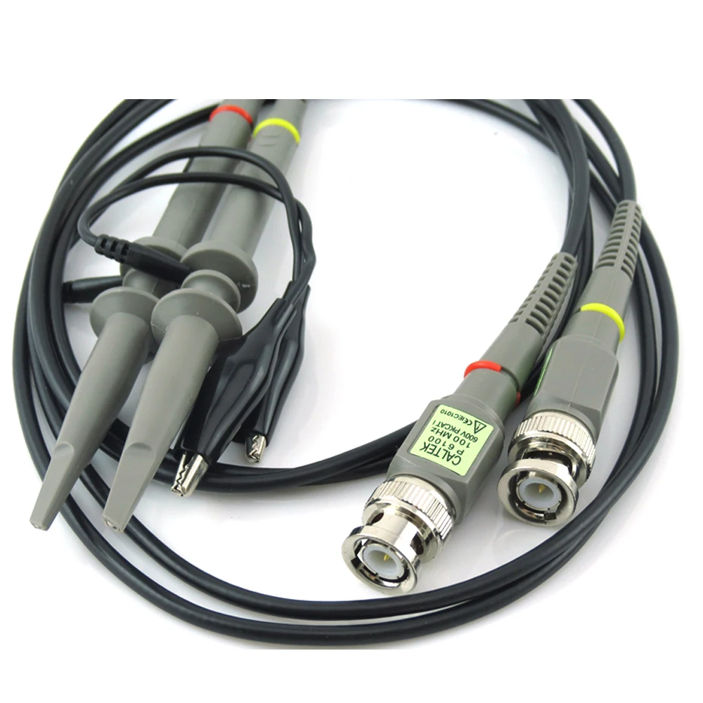 

P6100 High Precision Oscilloscope Probe 1X 10X 100MHz Alligator Clip Test Probe Osciloscopio