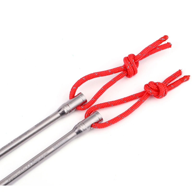 Liga de Titânio Acampamento ao ar Viagens Ilimitadas Longa Tenda Pegs Pregos Livre Acessórios Estacas 20cm 10 Viagens ilimitadas liga de titânio 20cm longa