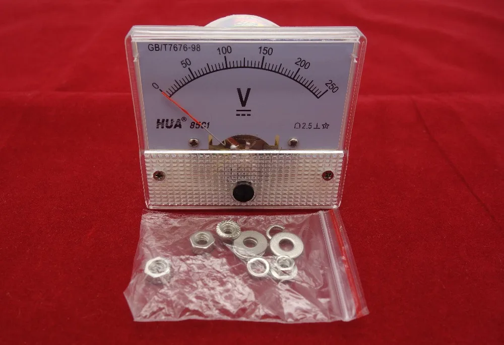1PC DC 0-250V Analog Voltmeter Panel Voltage Meter 85C1 250V Directly Connect No need Shunt | Инструменты