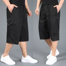 Летние мужские шорты размера плюс, xxl, 4xl, 5xl, 6xl, хлопковые повседневные шорты цвета хаки с эластичной резинкой на талии, короткие брюки в стиле хип-хоп