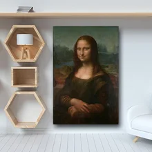 Mona Lisa by Leonardo da Vinci Reproduction Famous Oil Painting on Canvas Art Posters and Prints Wall Picture for Living Room leonardo da vinci thoughts on art and life
