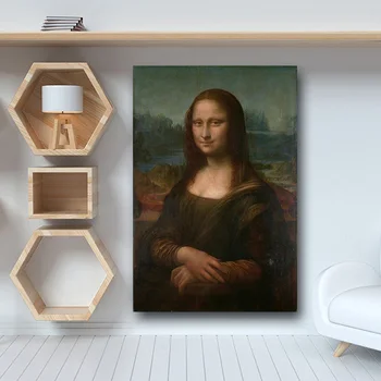 

Mona Lisa by Leonardo da Vinci Reproduction Famous Oil Painting on Canvas Art Posters and Prints Wall Picture for Living Room