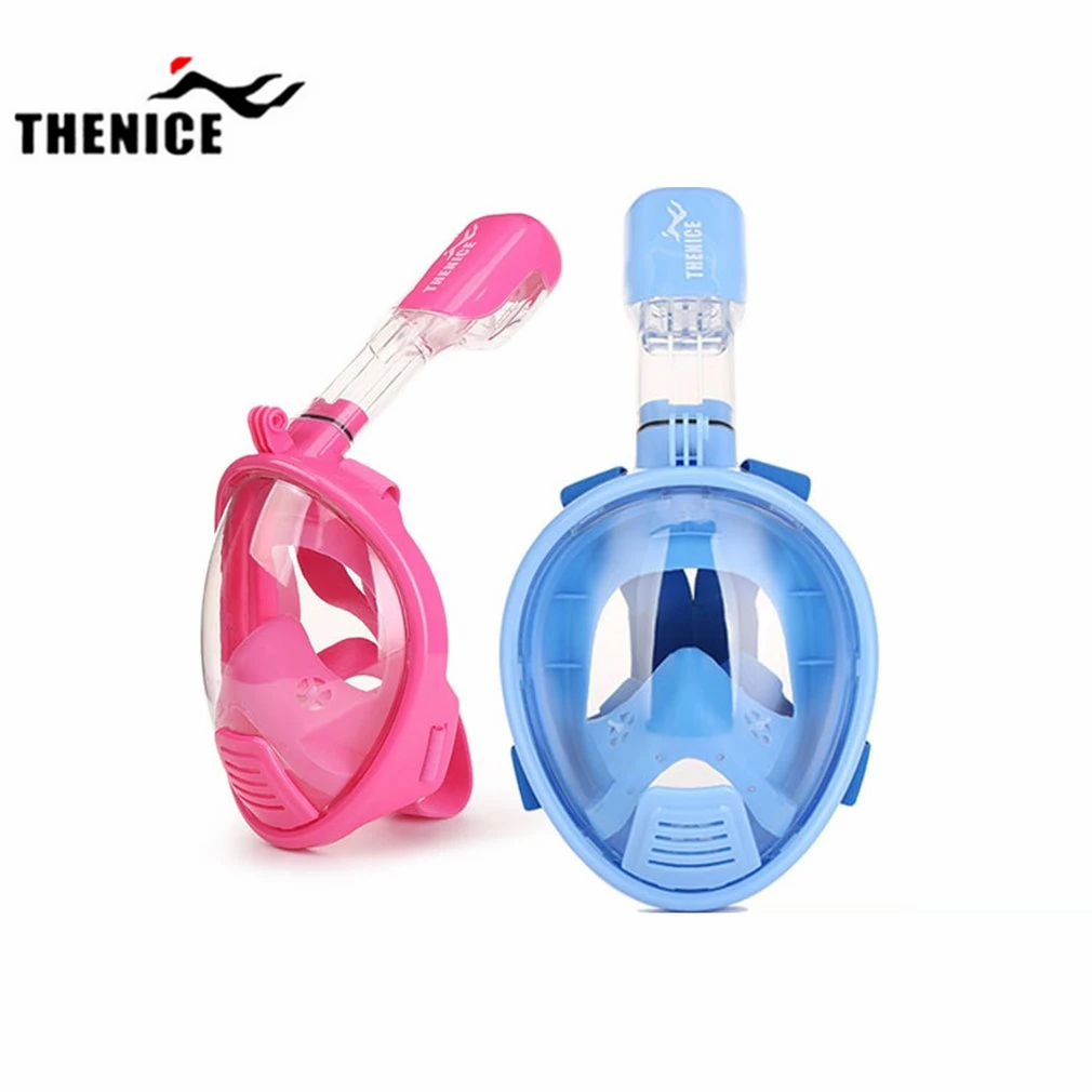 THENICE XS детская противотуманная защитная маска для всего лица, для плавания, дайвинга, подводного плавания, полностью сухая, дыхательная маска, маска для дайвинга для детей