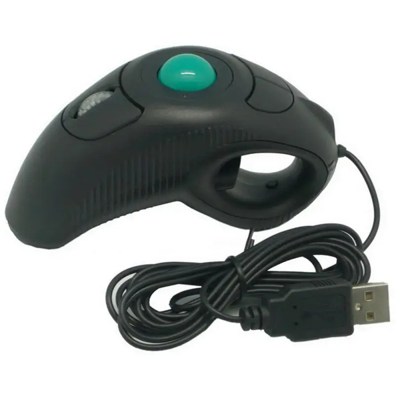 2016 HOT SALE USB handheld wired mouse pointer using optical trace ball