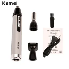 Kemei Rechargeable Eyebrow Trimmer Razor 3-in-1 Multi-functional tool Personal Care Nose Hair Clipper for Men and Women