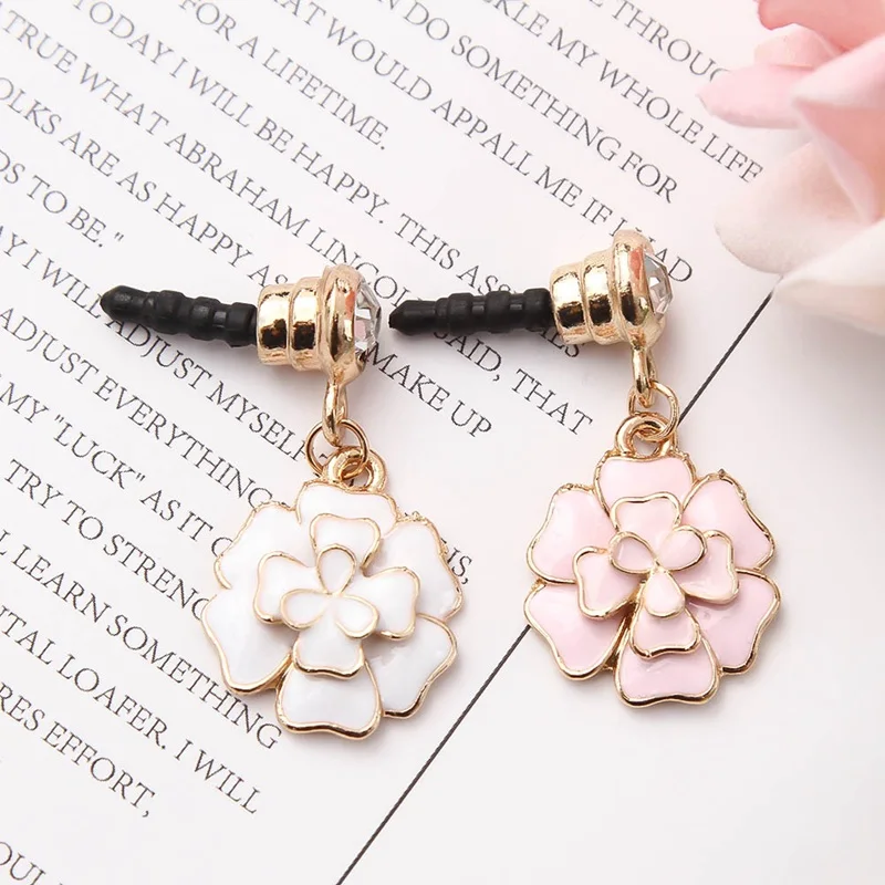 3.5mm Earphone Dustproof Plugs for iPhone Rhinestone Flower Headphones Anti Dust Plug Mobile Phone All Cell Phones Accessories 3.5mm Earphone Dustproof Plugs for iPhone Rhinestone Flower Headphones Anti Dust Plug Mobile Phone All Cell Phones Accessories