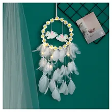 LED Lamp Dream Catcher Lighting Nordic LED Decoration Home Kids Room Handmade Wind Chimes Dreamcatcher Craft Gift Wall Hanging