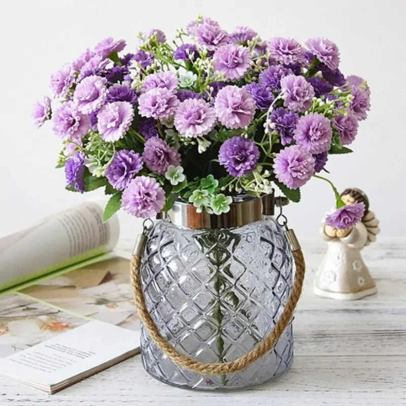 Small lilac flowers bundle Artificial fake silk Flowers flores for Home party garden Decoration wreath 20 Heads Small lilac flowers bundle Artificial fake silk Flowers flores for Home party garden Decoration wreath 20 Heads